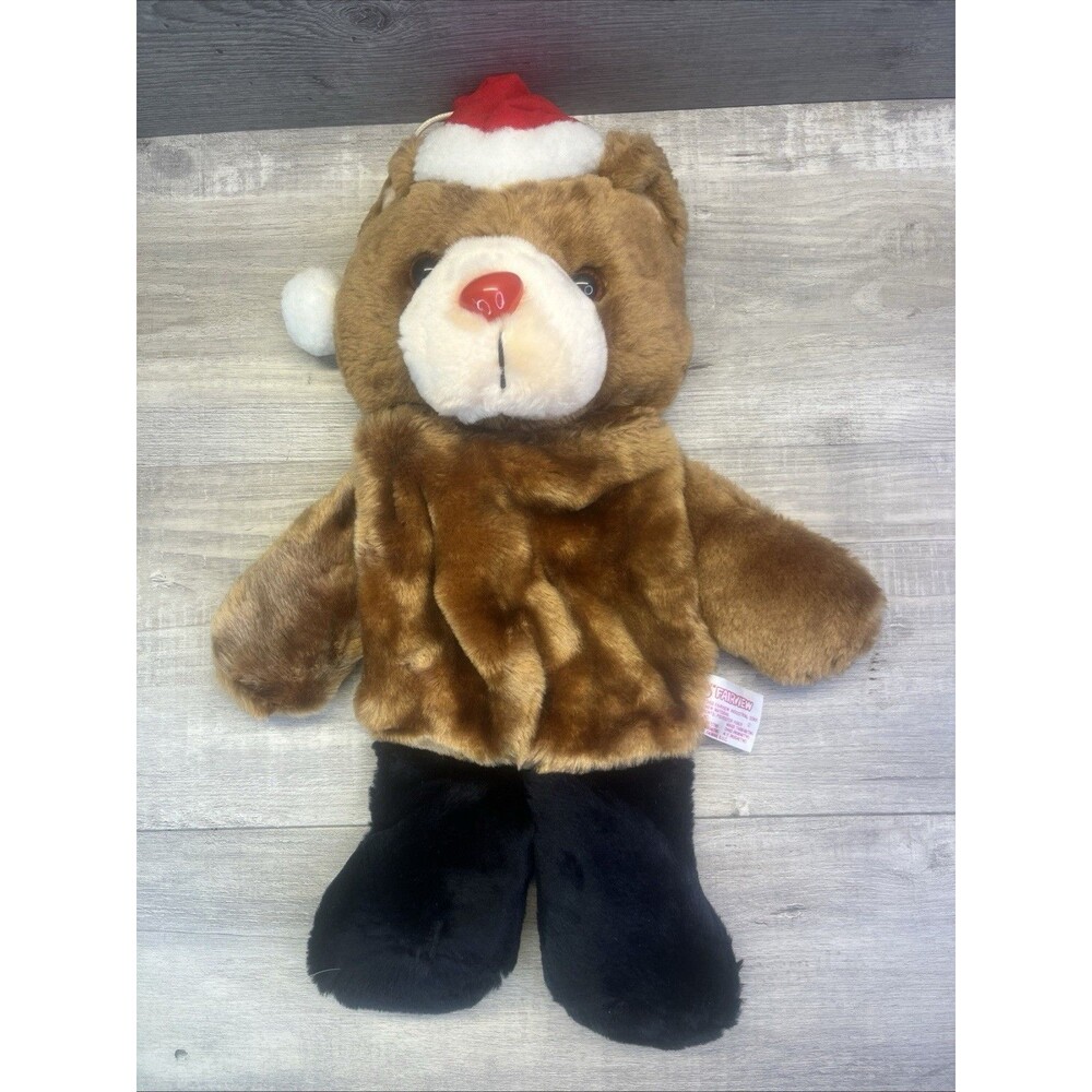 Prima Creations Christmas Stocking 3D Teddy Bear Fleece Plush Top Chalkboard 21"